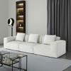 118" Modular Convertible Sofa Bed,Oversized 3-Seater Sofa Set, Free Configuration Sectional Couch for Living Room or Guest Space-Maison Boucle - 2 of 4