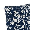 Navy Bird Print Throw Pillow - Skyline Furniture: Linen & Cotton Blend, Indoor Decorative Cushion with Zipper - 3 of 4