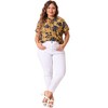 Agnes Orinda Women's Plus Size Self-tie Ruffle Pleated Floral Elegant Casual Blouses - 3 of 4