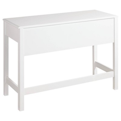 Transitional White Home Office Desk with Storage Drawer