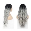 Unique Bargains Women Long Body Wave Lace Front Wigs with Wig Cap 26" 1PC - 3 of 4