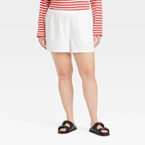 Women's Mid-Rise Linen Pull-On Shorts - Universal Thread™ - 1 of 3