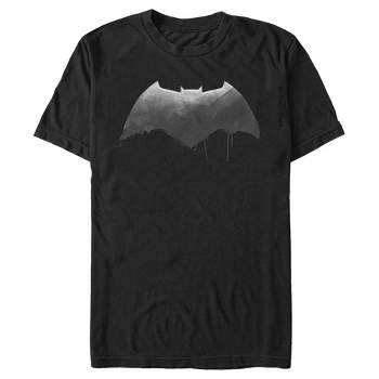 Men's Zack Snyder Justice League Batman Silver Logo T-Shirt