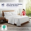 Kickoff Home Viscose from Bamboo Sheets Set 300 Thread Count 100% Organic Bamboo Viscose Cooling Bedding Sheets Hot Sleepers, Flat, Fitted, Pillowcase - 2 of 4