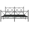 vidaXL Metal Bed Frame without Mattress with Footboard Black 59.1"x78.7" - 4 of 4