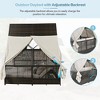 Whisen Outdoor Daybed Patio Lounge Bed with Adjustable Backrest Outdoor Double Sun Lounger with Curtains - 3 of 4