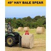 Hay Spear, 49'' Bale Spear 4500lbs Capacity - Quick Attach with 2x17'' Stabilizer Spears, Hex Nut for Buckets Tractors Loaders - 4 of 4