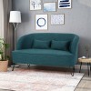 NicBex Small Modern Loveseat Sofa Upholstered Comfy Fabric 2 Seater Couch with Metal Legs for Living Room,Apartment - 4 of 4