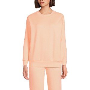 Lands' End Women's Serious Sweats Relaxed Long Sleeve Crew Neck Sweatshirt - 1 of 3