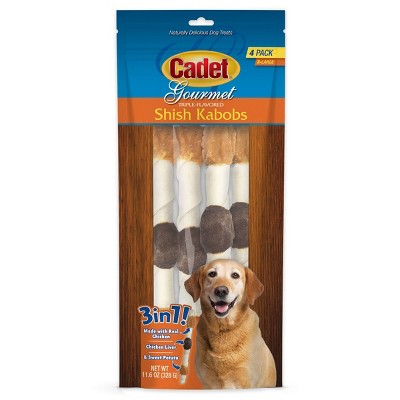 Cadet Shish Kabobs Rawhide Dog Treats - XL - 4pk/11.6oz