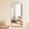 Modern Floor Mirror, Aluminum Alloy Metal Frame Arched Wall Mirror, Full Length 4S - ModernLuxe - image 2 of 4