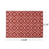 GDFStudio Chisum 5'3" x 7' Outdoor Trellis Area Rug, Red/Ivory - 3 of 4