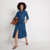 Lands' End Women's Soft Denim Midi Shirt Dress - 4 of 4
