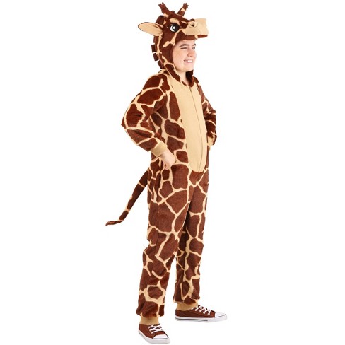 Halloweencostumes.com Medium Giraffe Kids Jumpsuit Costume, Brown/brown ...