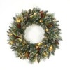 24 Inch Pre-Lit Christmas Wreath with Lights, Timer - Battery Operated - Christmas Decorations Front Door Lighted Wreath for Indoor Wall Window - 3 of 4