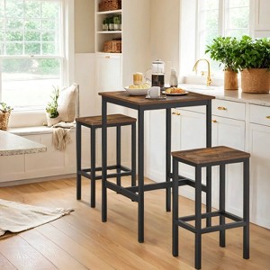 Bar Table With Stools Pub Table And Chairs Set Small Dining Table For 2 Counter Height Table High Top Table Bar Height Table And Chairs Dining Table - 1 of 4