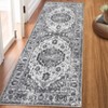 Washable Vintage Foral Rug Non Slip Low Pile Rug Soft Retro Throw Floor Cover Foldable Indoor Carpet for Living Room Bedroom Playroom Nursery - 4 of 4