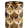 YONWAY  Flower Glass Ceramic Vase Decorative Centerpiece for Home or Wedding, Geometric Cylinder Shape, 14.25" , Gold - 4 of 4