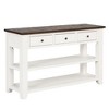 Sapphtopaz Vintage American Console Table with 3 Storage Drawers & 2 Shelves, 48" Solid Pine Top Entryway Sofa Table, Distressed Finish Sofa Table - 3 of 4