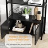 71.5" Tall Bookshelf with Storage Cabinet, 4-Tier Modern Bookcase with Doors for Bedroom & Living Room - 3 of 4