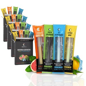 Cigtrus Oral Fixation Flavored Air Inhaler, Herbal Oil Pen, Natural Habit Replacement, Stress Relief, Variety 4 Pack - 20 Pieces - 1 of 4