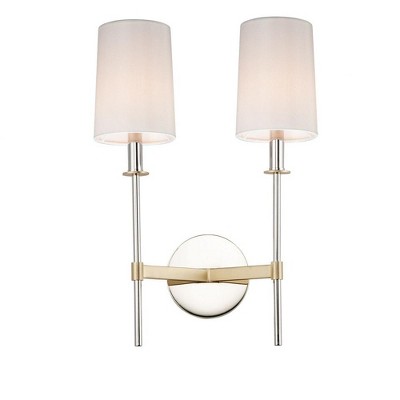 Maxim Lighting Uptown 2 - Light Wall Light in  Satin Brass/Polished Nickel