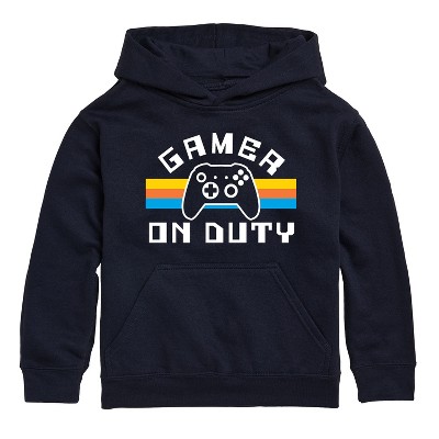 - Instant Message - Gamer On Duty-Toddler and Youth Pullover Fleece Hoodie
