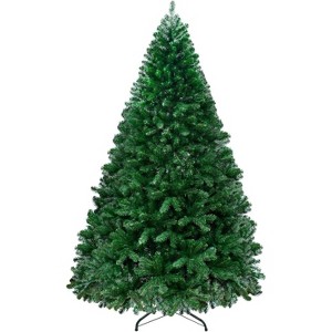Luupatchy 7.5 Ft Christmas Tree, Artificial Spruce Tree with 1346 Branches and Metal Collapsible Stand - 1 of 4