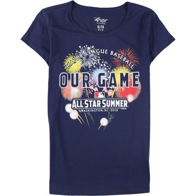 G-III Sports Womens MLB All-Star Summer 2018 Graphic T-Shirt, Blue, X-Large