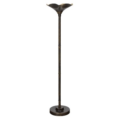 River of Goods 62.5" Iker Antique Bronze and Gold Metal Floor Lamp: Industrial Design, ETL Listed, 88" Cord
