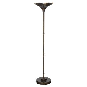 River of Goods 62.5" Iker Antique Bronze and Gold Metal Floor Lamp: Industrial Design, ETL Listed, 88" Cord - 1 of 4