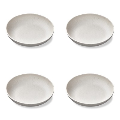 TAG Cream Brooklyn Melamine Brooklyn Melamine Plastic Dining Butter/Bread Plate Dishwasher Safe Indoor/Outdoor 9.5x9.5 inch Set 4