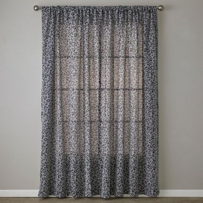 Charcoal Polyester Light-Filtering Rod Pocket Window Panel