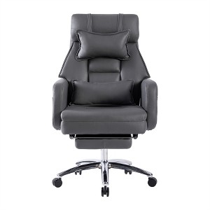 COWLOWN Ergonomic Swivel Office Chair, Reclining Executive Chair with Footrest & Lumbar Support - 1 of 4