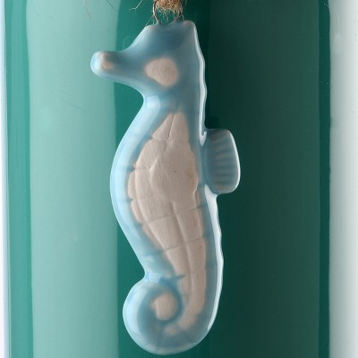 Hand-Painted Aqua Porcelain Decorative Table Vase