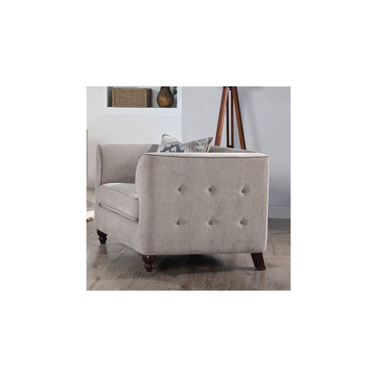 Acme Furniture 36" Cyndi Sofa Tan Velvet - thumbnail 8