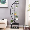 Slickblue 1 or 2pcs Half-Moon Plant Stand, 6-Layer Multi-Tier Rack, Flower Pot Shelf, Modern, Black, 19.8x11.8x64.96in - 4 of 4