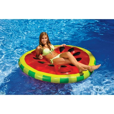 Red and Green Inflatable Watermelon Slice Pool Lounger