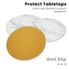 Itopfox Ceramic Trivets Set - Marble Style Heat Resistant Hot Pads for Kitchen, Countertops, Table - Includes 3 Pieces - 3 of 4