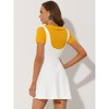 INSPIRE CHIC Women's Button Overalls Pinafore Suspenders Skirt - 4 of 4