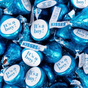 Blue Stickered It's A Boy Baby Shower Chocolate Kisses - 1 of 2