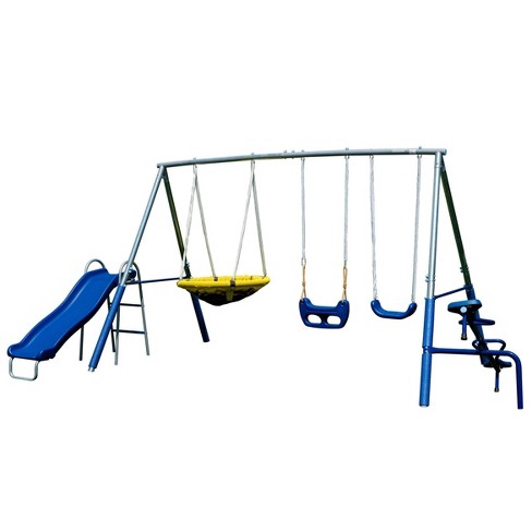 Sportspower Taylor Galvanized Metal With Blow Molded Standing Swing And Teeter Totter Saucer Swing Set Target