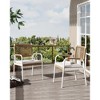 Patio Wicker Chairs Set of 2, Balcony Rattan Chairs with Metal Frame & Square Pattern Design for Outdoor, Lawn, Deck, Porch, Balcony - 4 of 4