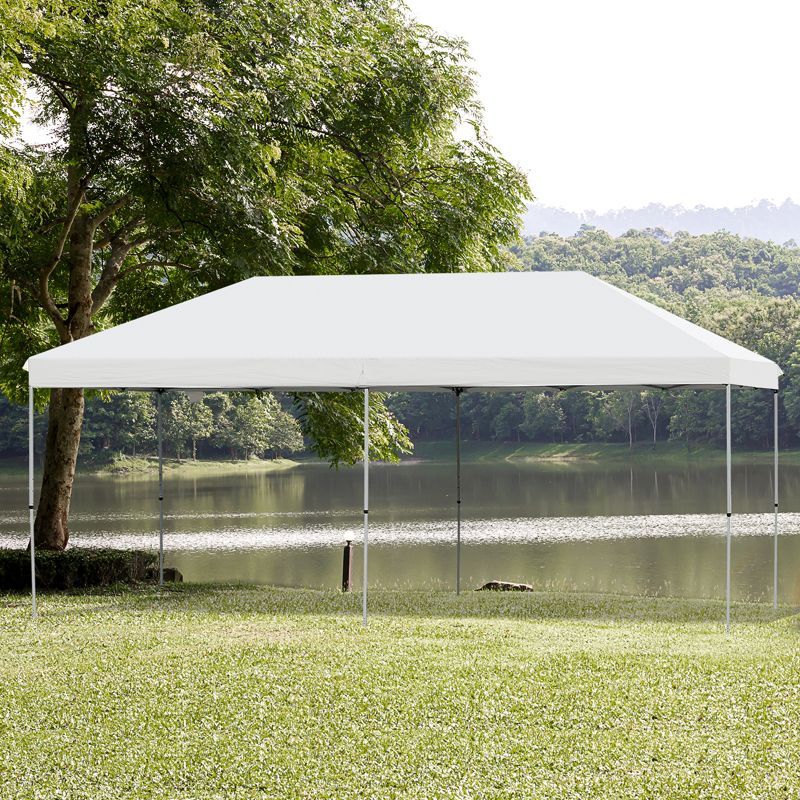 Outsunny 10' x 20' Heavy Duty Pop Up Canopy with Durable Steel Frame, 3-Level Adjustable Height and Storage Bag, Event Party Tent,, 3 of 9