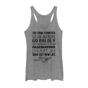 Women's Star Trek: The Original Series Favorite Quotes Racerback Tank Top - 1 of 3