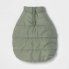 Dog and Cat Puffer Jacket with Buckle - Green - Boots & Barkley™ - image 2 of 3