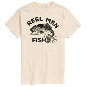 Men's - Instant Message - Reel Men Fish Short Sleeve Graphic T-Shirt - 1 of 4