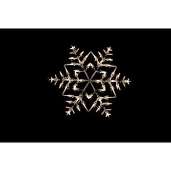 Northlight 16" White Lighted Snowflake Christmas Window Silhouette