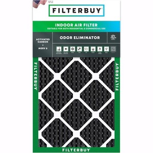 Filterbuy 20x30x1 Air Filter (1-Pack), Pleated MERV 8 Odor Eliminator Replacement HVAC AC Furnace Filters (Actual Size: 19.63 x 29.63 x 0.75) - 1 of 4