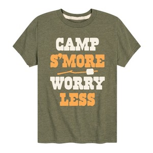 Boys' - Instant Message - Camp Smore Worry Less Short Sleeve Graphic T-Shirt - 1 of 4